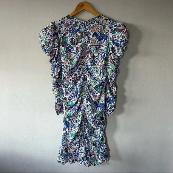 Isabel Marant Étoile Bireya Silk-Blend Mini Dress Size 40/ US 8 NWT - Picture 10 of 12